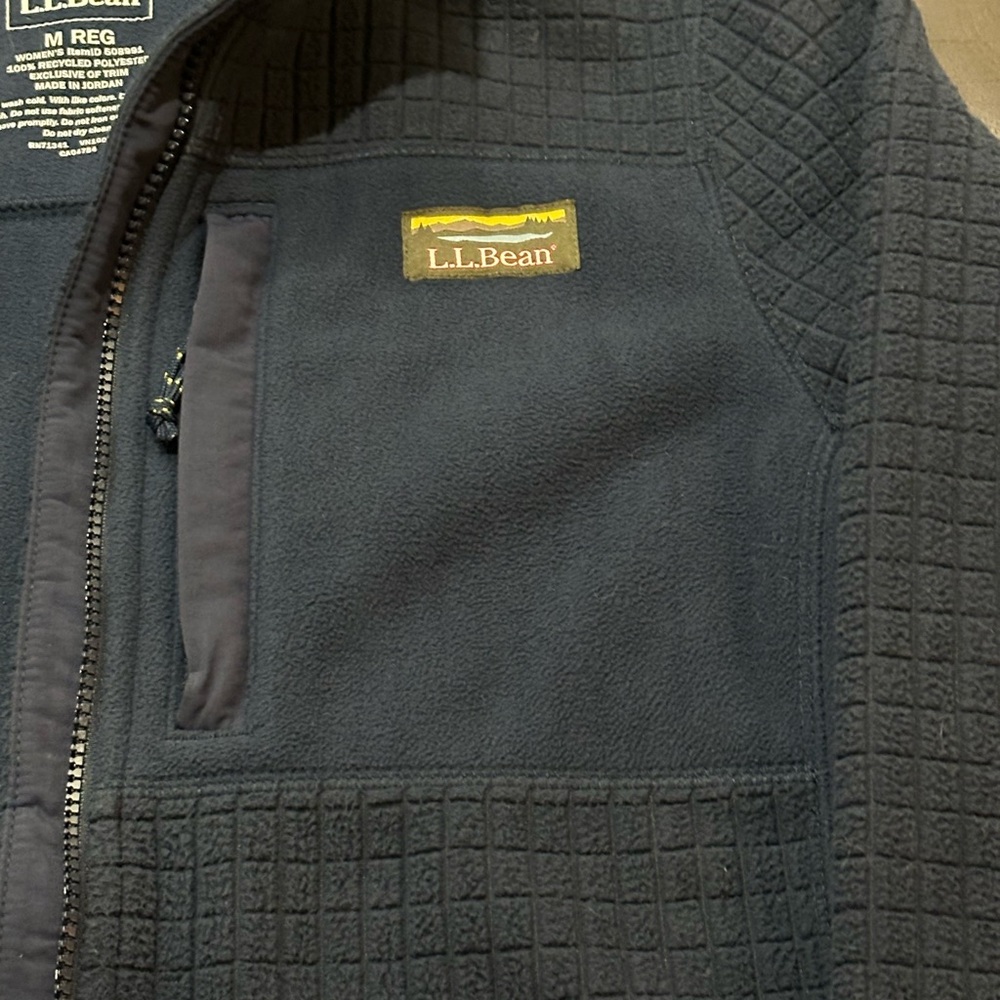 L.L.Bean Women's Mountain Classic Windproof Fleece Jacket - Navy, Medium - Picture 4 of 10